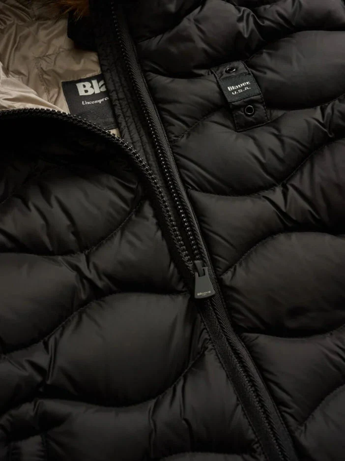 Piumino Donna con pelliccia Lynel Nero - immagine 3