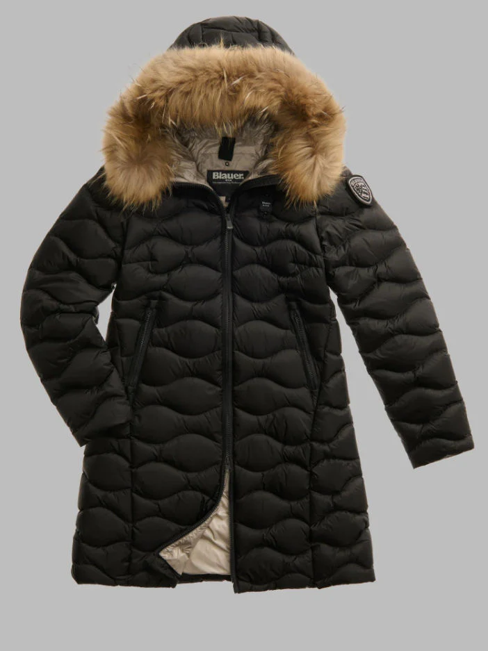 Piumino Donna con pelliccia Lynel Nero - immagine 2