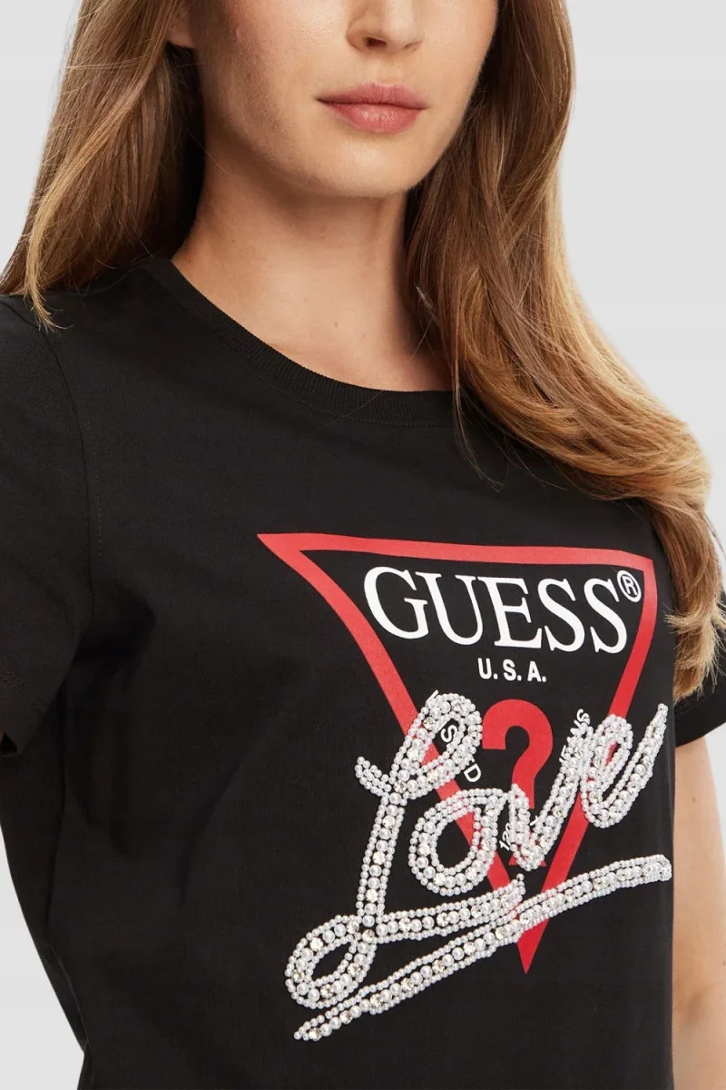 T-shirt Donna Pearls Love triangle Nero - immagine 4