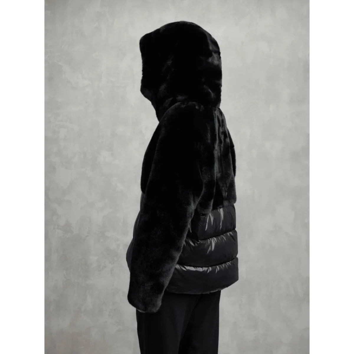 GIUBBETTO NYLON CON PELLICCIA ECO FANEVIL - immagine 5