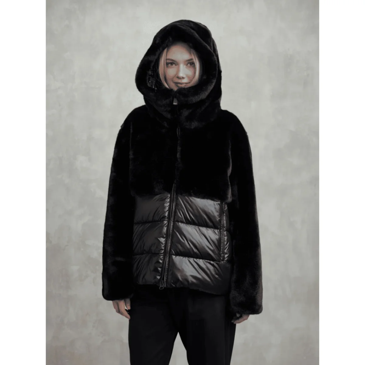 GIUBBETTO NYLON CON PELLICCIA ECO FANEVIL - immagine 6