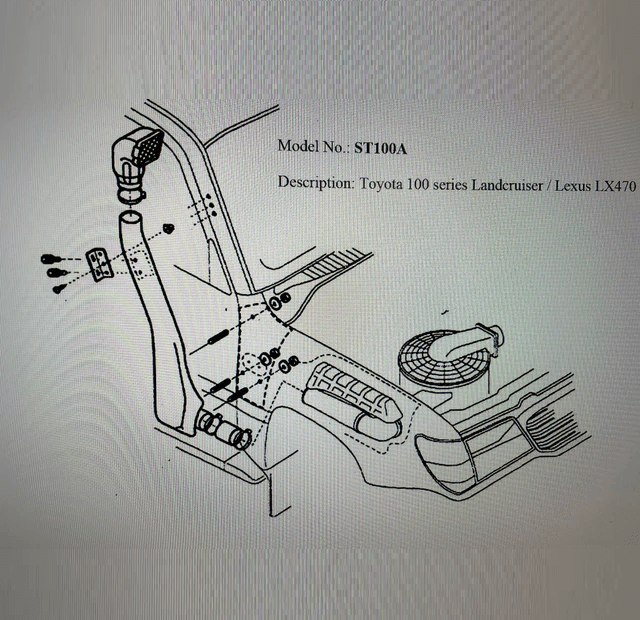 Snorkel Toyota Land Cruiser Serie 100 - immagine 3
